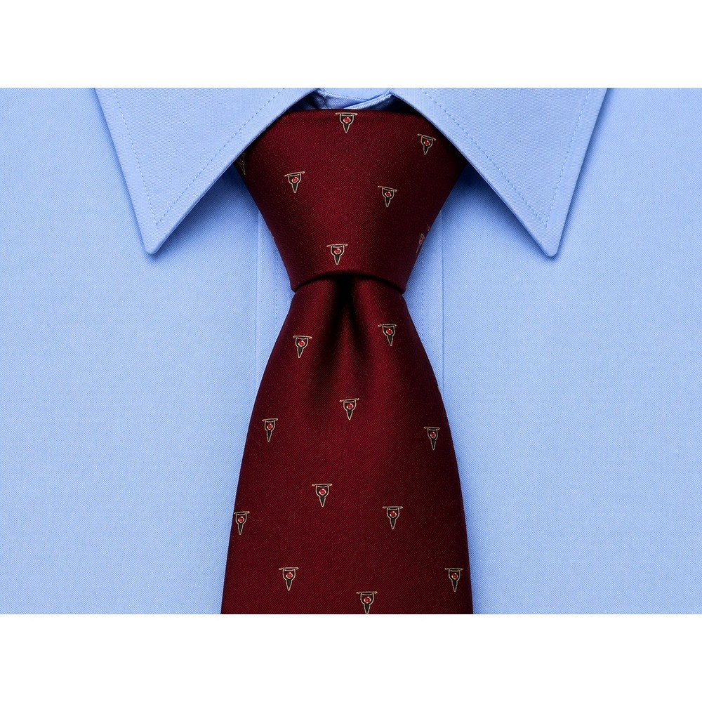 Warden-Brooks Ltd New York Mens Burgundy Silk Nautical Burgee Flag Tie Red